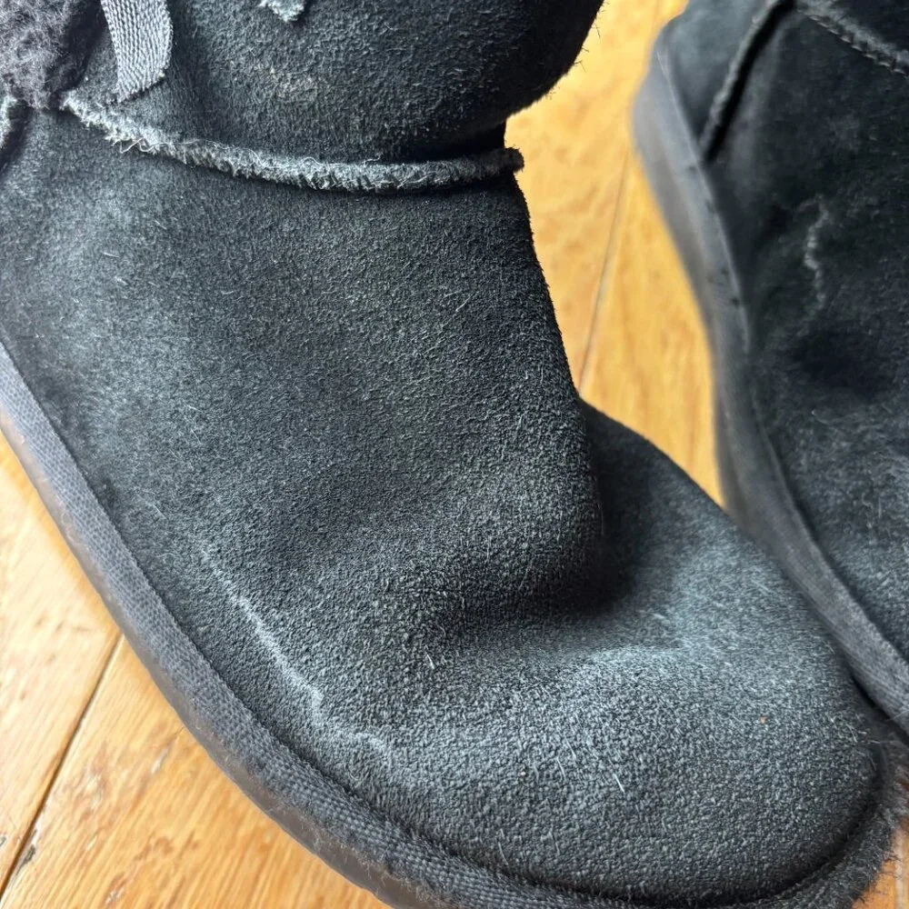 Black Suede Koolaburra Girls Victoria Boots by UGG